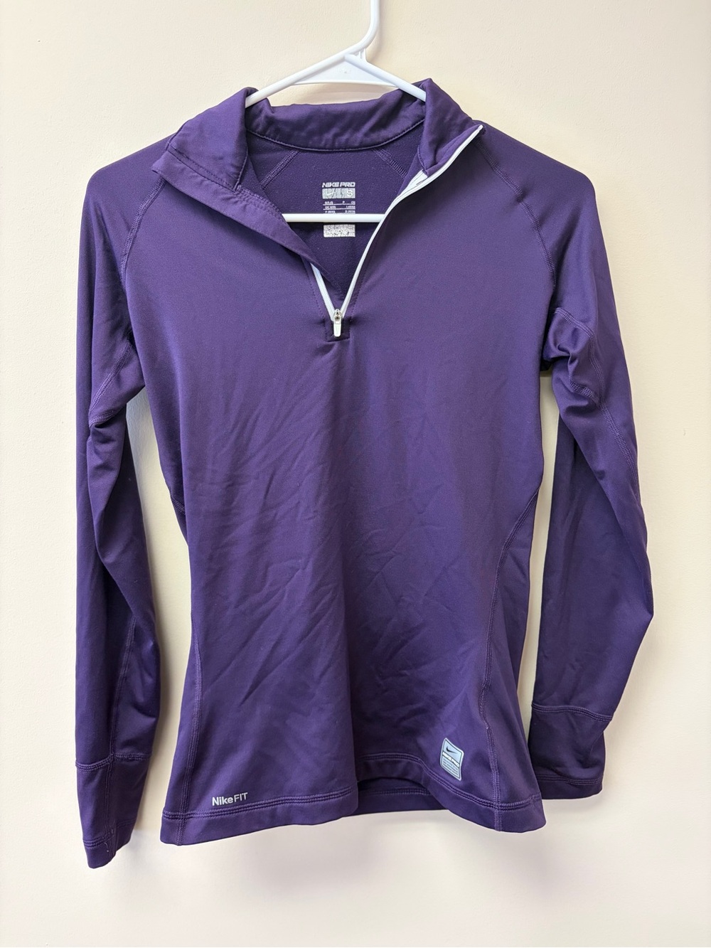 Nike Dri-FIT Purple Quarter-Zip Long Sleeve Top